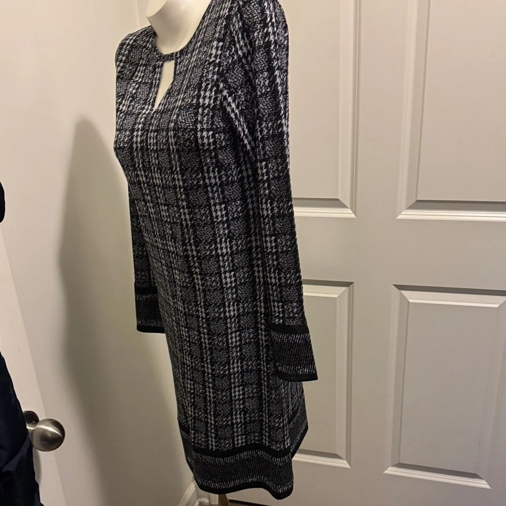 Michael Kors Monochrome Long Sleeve Dress